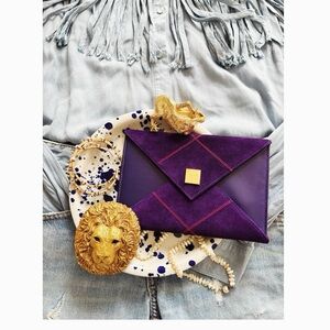 Vintage Leather Celine clutch-passport holder envelope design Phoebe Philo